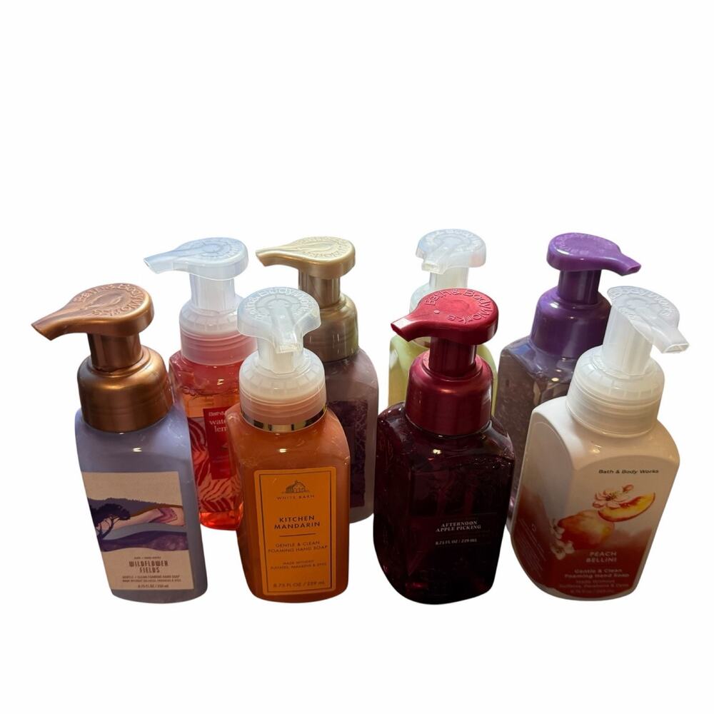 Lot of 7 Bath & Body Works Gentle & Clean Foaming Hand Soap 8.75 fl oz